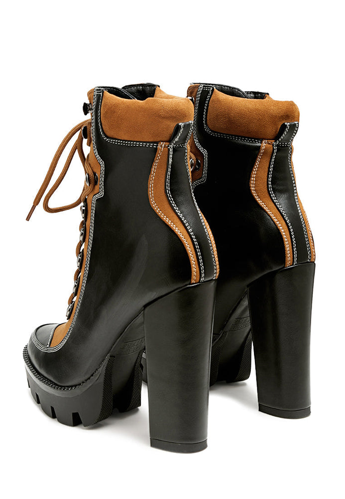
                  
                    Load image into Gallery viewer, Yeti High Heel Lace Up Boots
                  
                